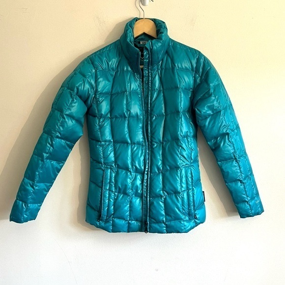 Obermeyer Teal Quilted Puffer Jacket Down Filled XS - Picture 1 of 15
